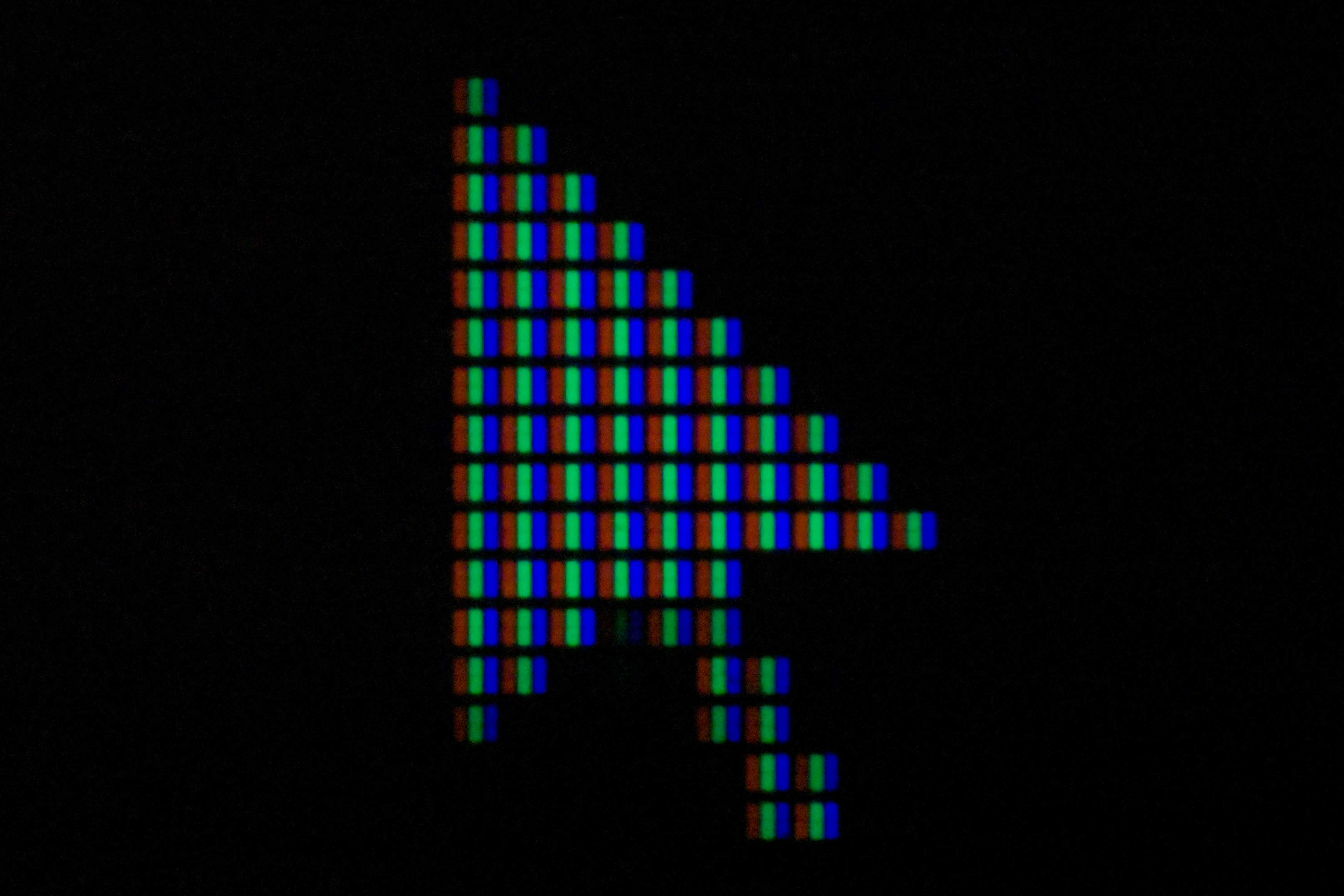 blue and white light on dark room